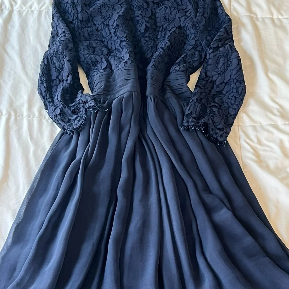 Dainty Jewells Blue Bishop Sleeve Maxi Gown - Picture 3 of 3